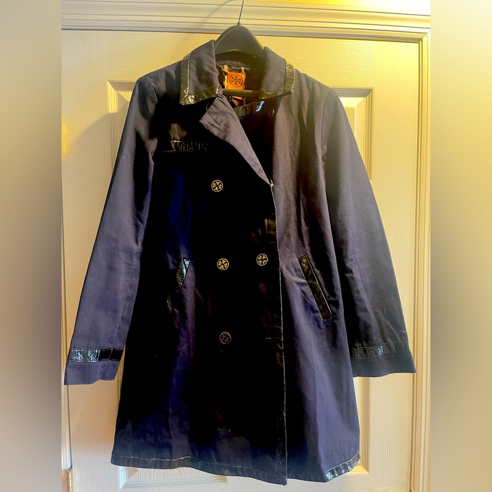 Tory Burch size 10 black coat